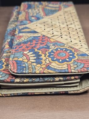 Cork Handbag Wallet Eco-Friendly Boho Floral Clutch